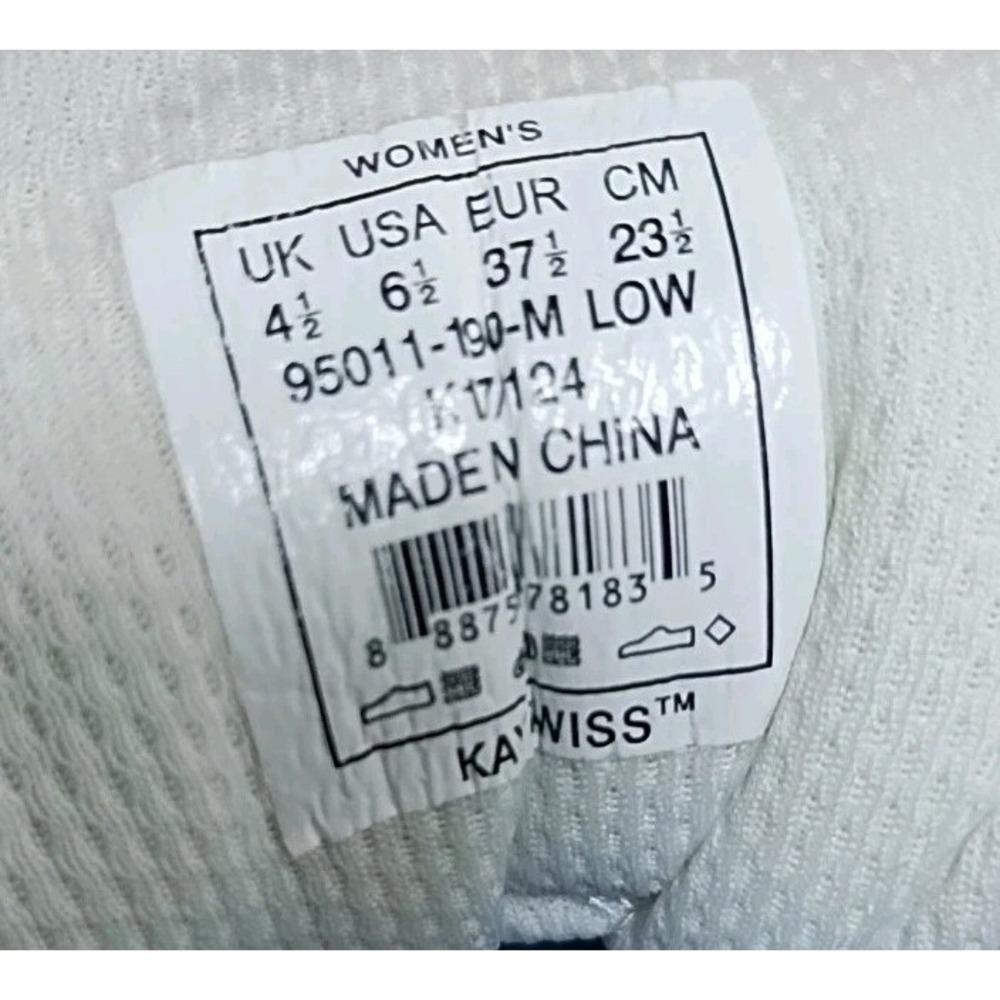 K-Swiss Sneakers Women's 6.5 Gray Canvas Tennis Shoes White Stripes Kswiss - Picture 13 of 13